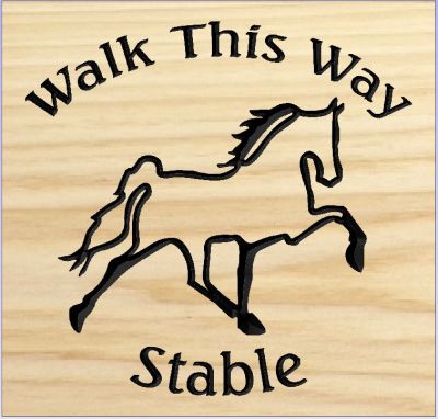 Walk This Way Stables sign
